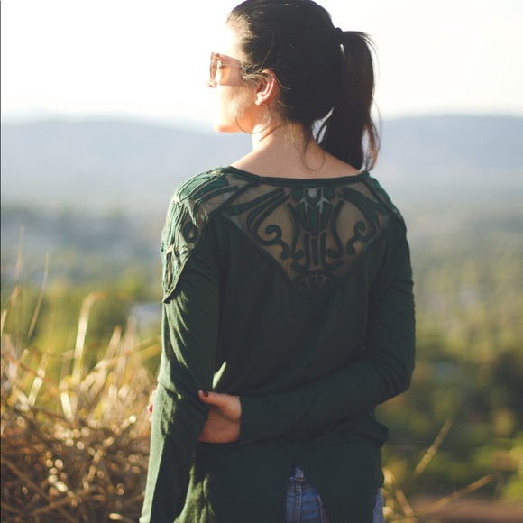 Free People Tops - Free People Evergreen Detailed Top